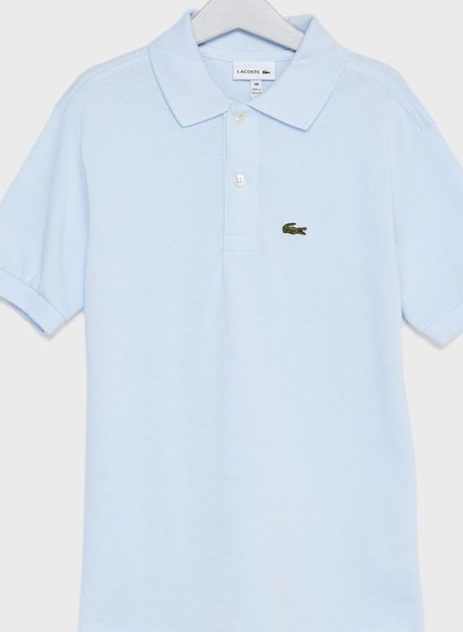 Logo Polo Shirt Blue