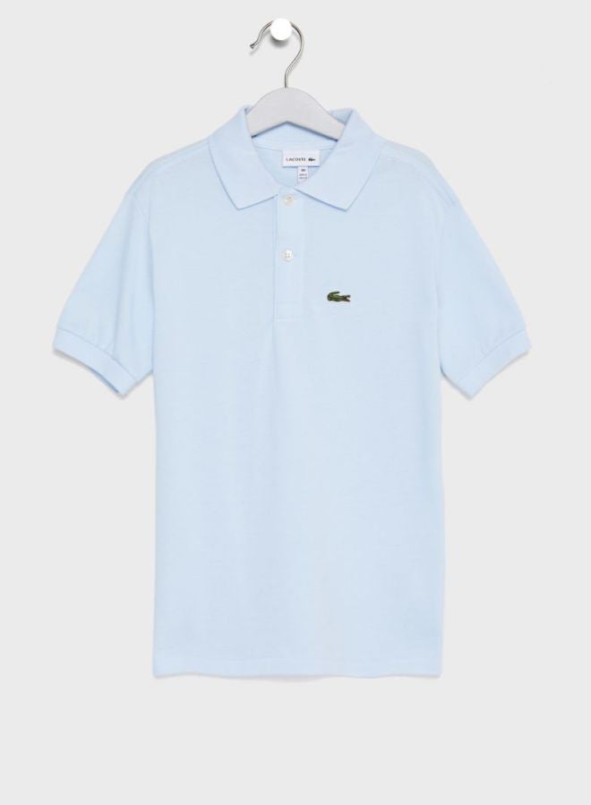 Kids Logo Polo Shirt Blue