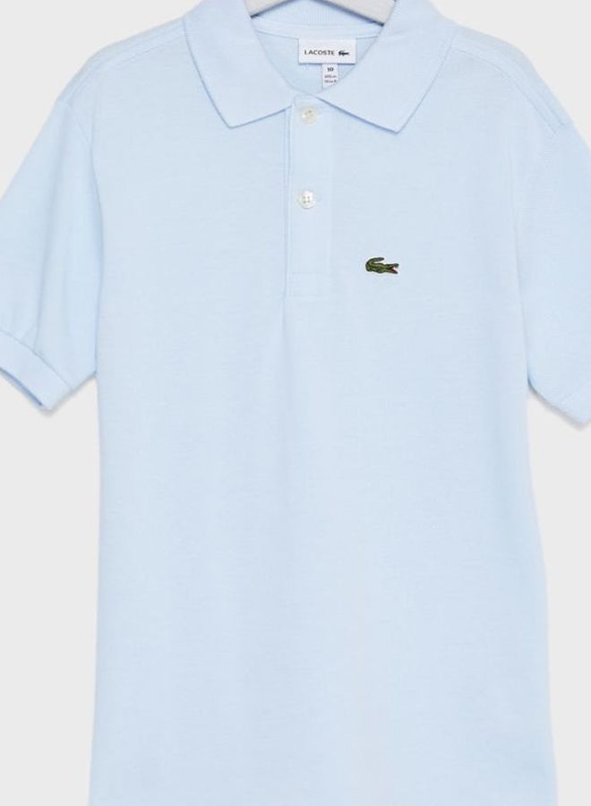 Kids Logo Polo Shirt Blue