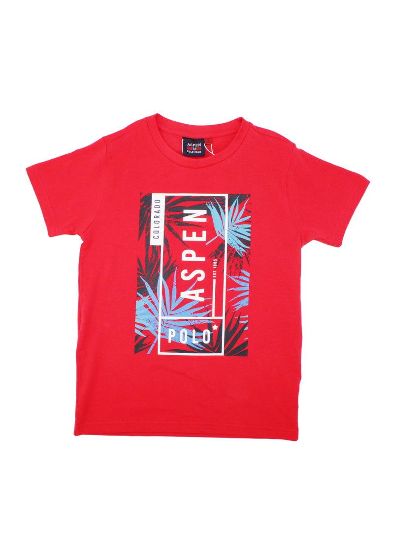 Essentials printed Cotton T-Shirt Color Red