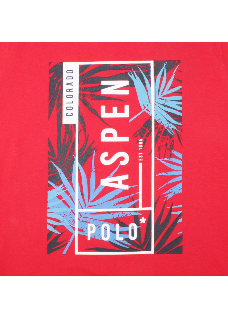 Essentials printed Cotton T-Shirt Color Red