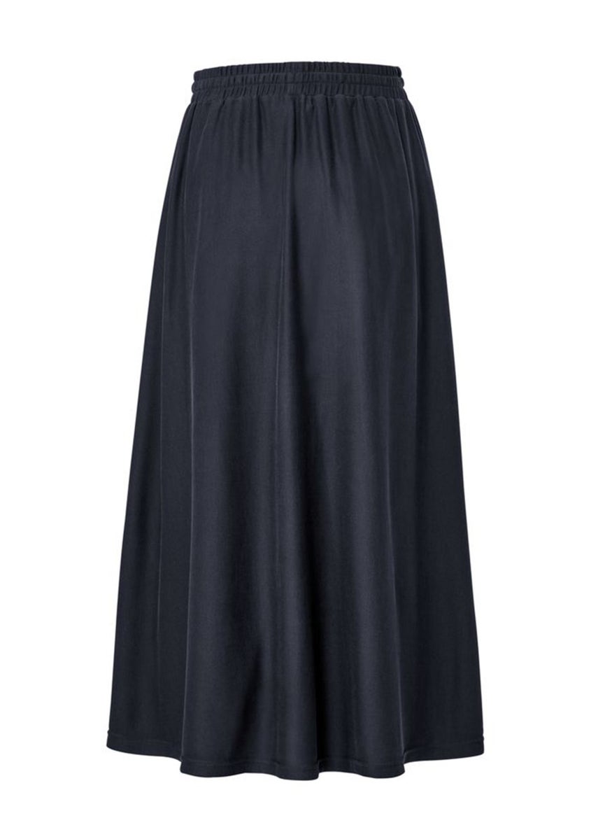 Women Plain A line Skirt, Navy