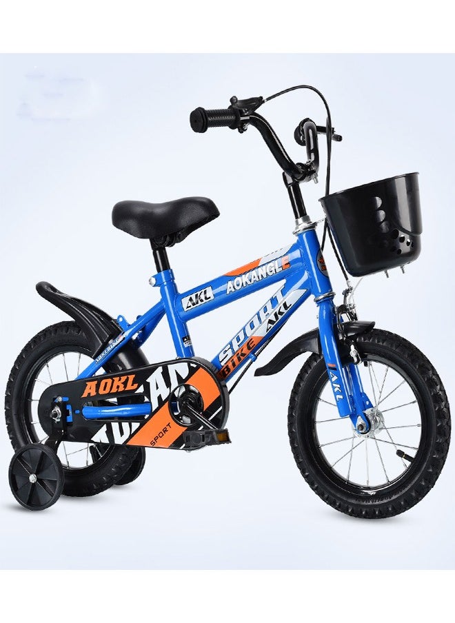 Kids’ 14-Inch Sport Bike with Basket and Training Wheels