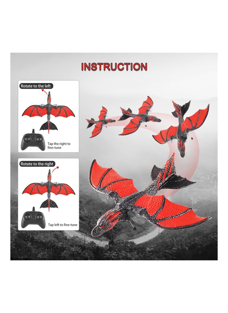 RC Plane 2.4Ghz Remote Control Airplane Flying Bird Dragon with 1 Batteries 6 Axis Gyro Stabilizer RTF Easy to Fly Glider for Beginners Adults Kids Boys