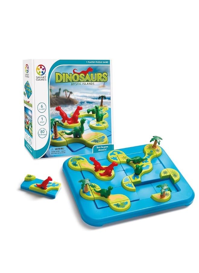 SmartGames Dinosaurs: Mystic Islands Board Game, a Fun, STEM Focused Prehistoric Brain Game and Puzzle Game for Ages 6 and Up