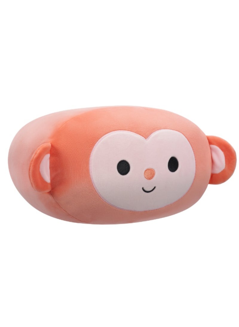 12 inch Medium Plush Elton Peach Monkey  Stackables Officially Licensed Kellytoy Plush Toy Colorful Soft Gift for Kids Girls & Boys Washable Squishy Stuff Toy Multicolor All Age