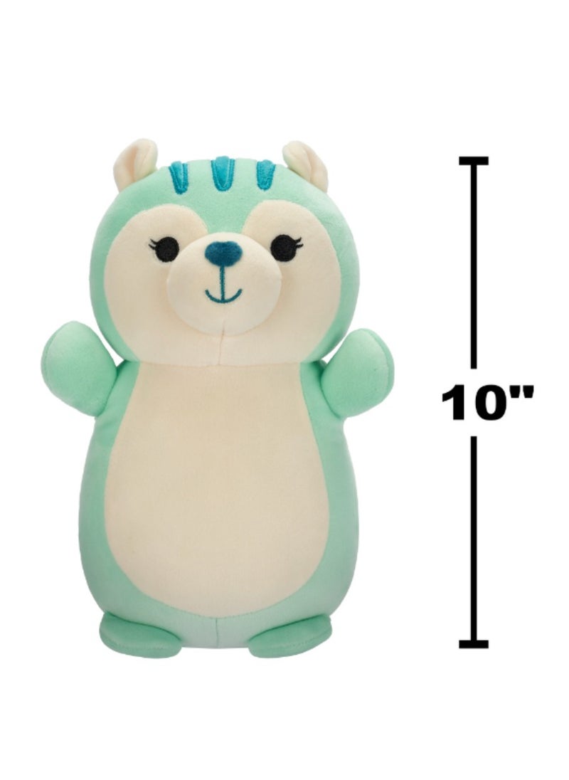 10 inch Medium Plush Erma Mint Green Squirrel Hugmee Officially Licensed Kellytoy Plush Toy Colorful Soft Gift for Kids Girls & Boys Washable Squishy Stuff Toy Multicolor All Age