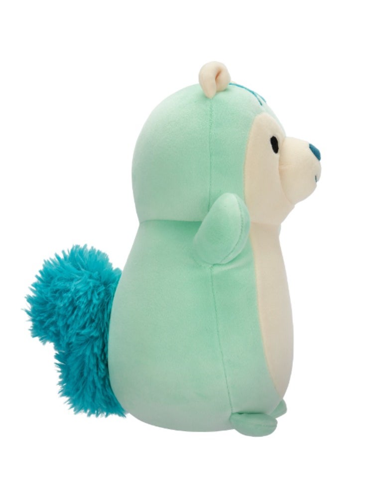 10 inch Medium Plush Erma Mint Green Squirrel Hugmee Officially Licensed Kellytoy Plush Toy Colorful Soft Gift for Kids Girls & Boys Washable Squishy Stuff Toy Multicolor All Age