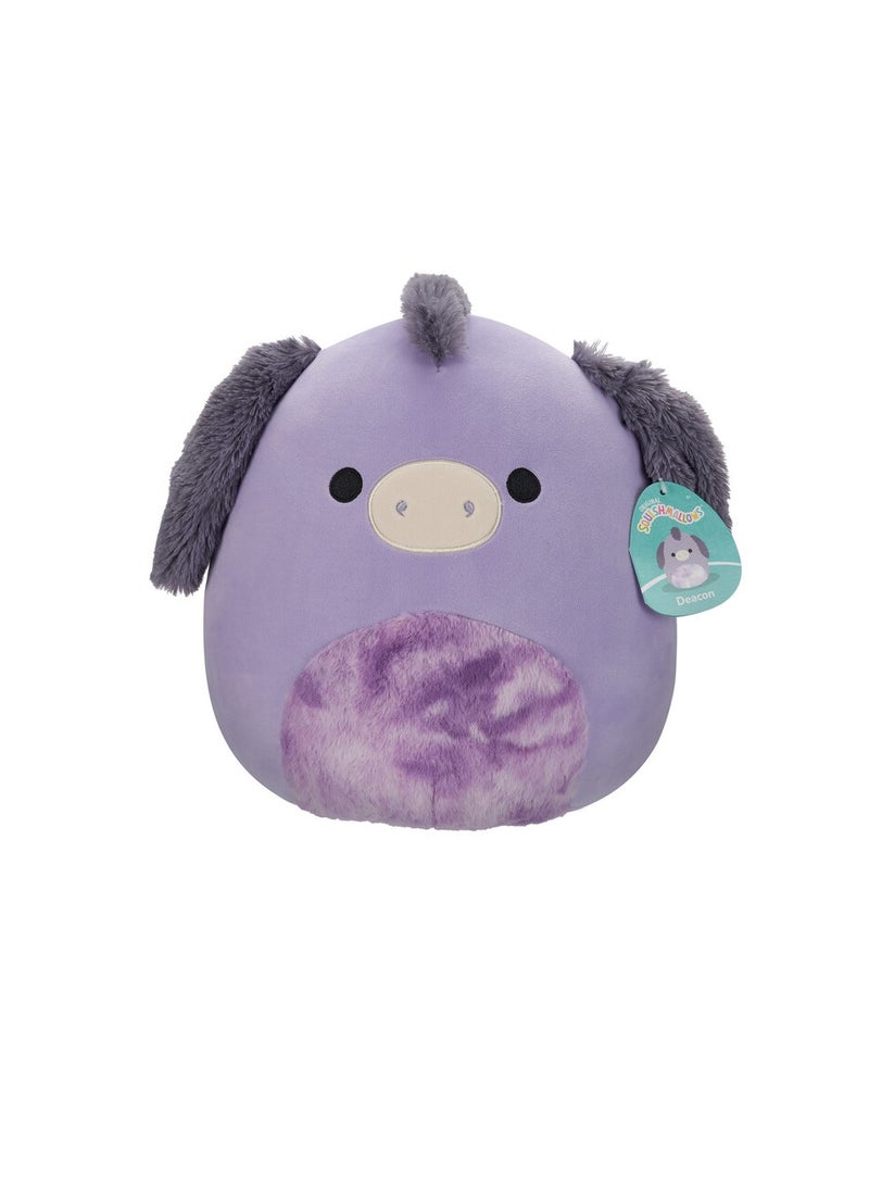 Squishmallows Medium Plush 12 inch Deacon Purple Donkey with Tie-Dye Belly Officially Licensed Kellytoy Plush Toy Colorful Soft Gift for Kids Girls & Boys Washable Squishy Stuff Toy Multicolor All Age