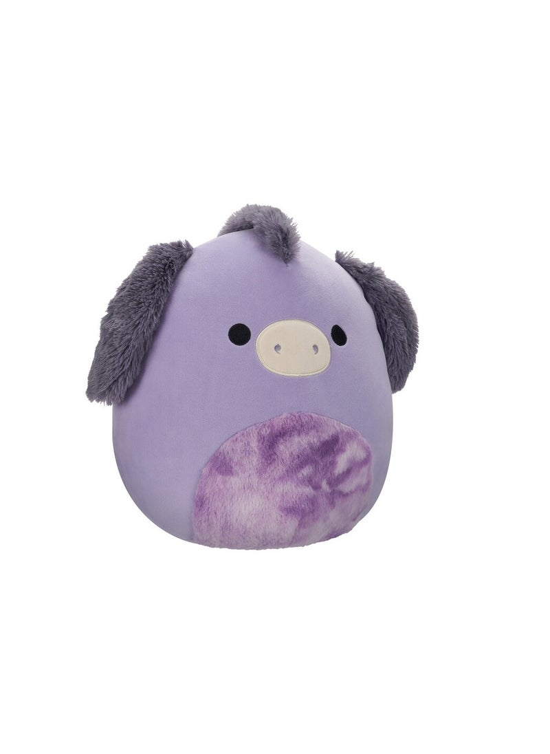 Squishmallows Medium Plush 12 inch Deacon Purple Donkey with Tie-Dye Belly Officially Licensed Kellytoy Plush Toy Colorful Soft Gift for Kids Girls & Boys Washable Squishy Stuff Toy Multicolor All Age