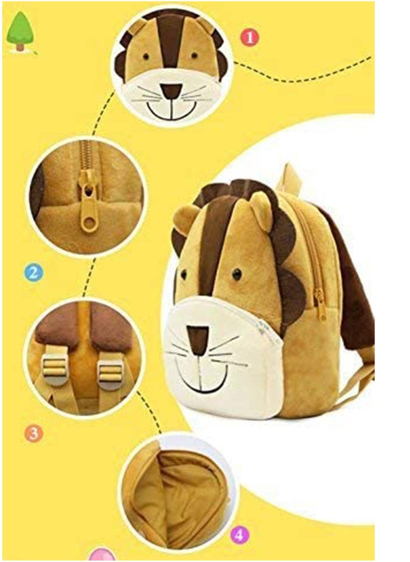 Kid Backpack, Toddler Backpack for Girls for Girls Boys, Cute Preschool Backpack, Cute Toddler Backpack Toddler Bag Plush Animal Cartoon Mini Travel Bag for Baby Girl Boy 2-6 Years(Lion)