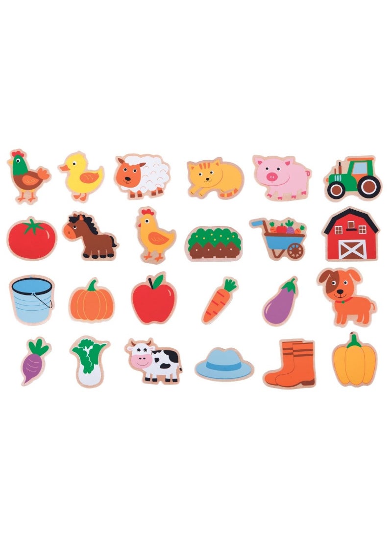 Lelin Magnetic Farm Set 24 Pcs