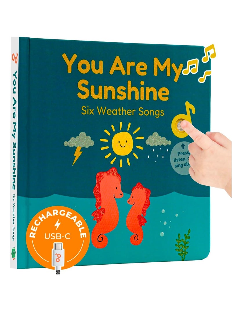 Books You are My Sunshine | New Rechargeable Sound Books for Toddlers | Books for 1 Year Old | Music Books for Toddlers with 6 Nursery Rhymes | Perfect Musical Toys for Toddlers 1-3