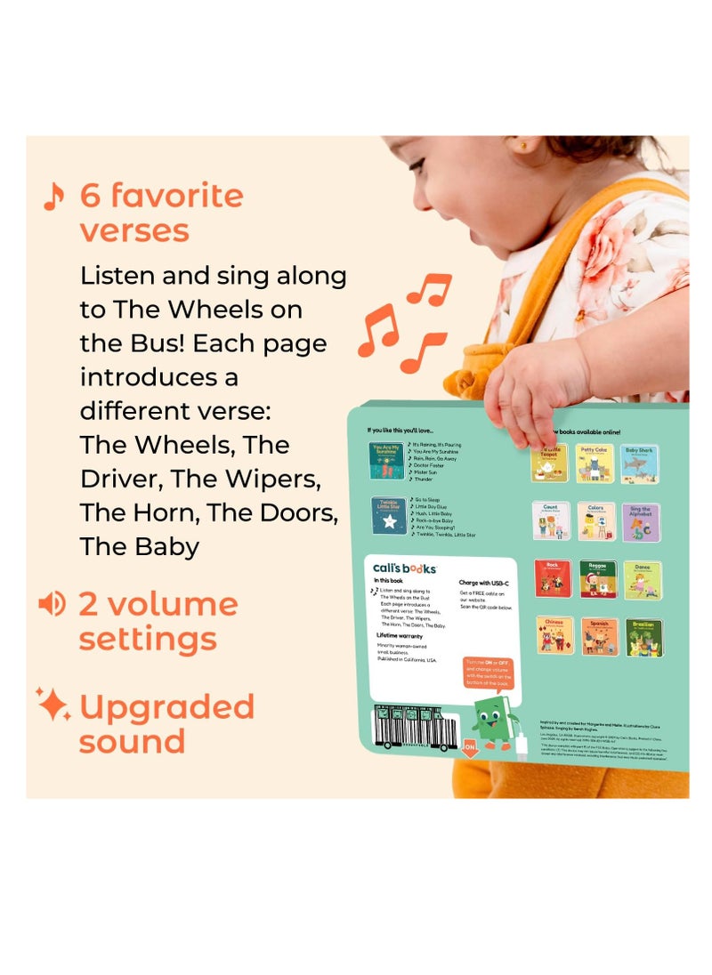 Books The Wheels on The Bus Book | New Rechargeable Musical Book, No More Batteries | Books for 1 Year Old | Wheels on The Bus Toy | Musical Book for Toddlers 1-3 | Musical Toy for Toddlers