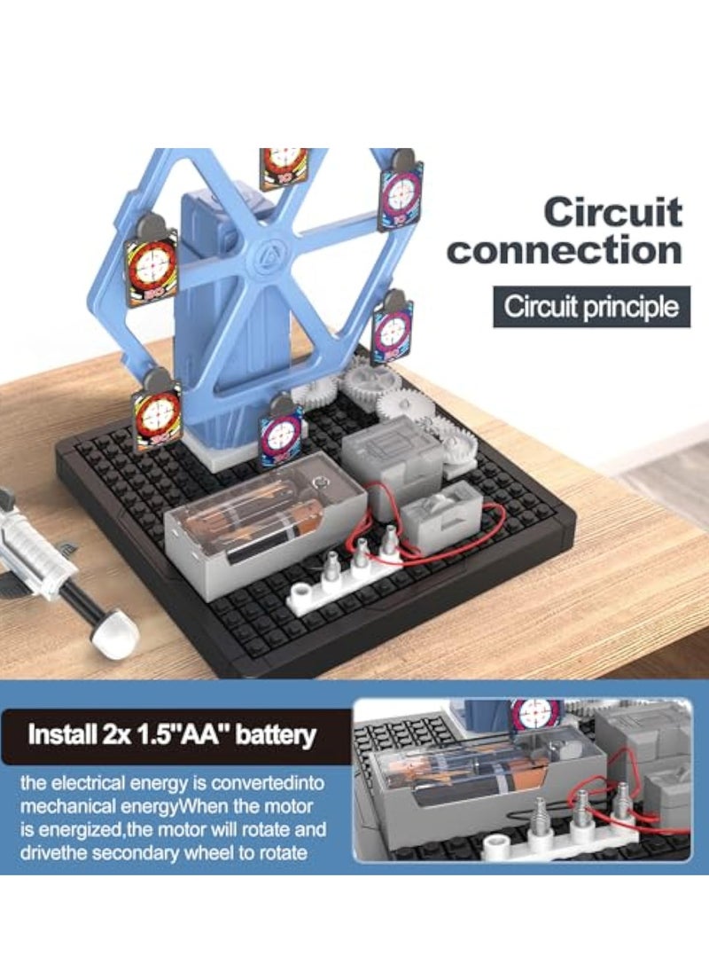 Take Apart Bow and Arrow Rotating STEM Circuit Kits Toys for 8 9 10 11 12 Years Old Boys Girls, Educational Science Circuit Blocks Electronic Blocks DIY Gifts Toys