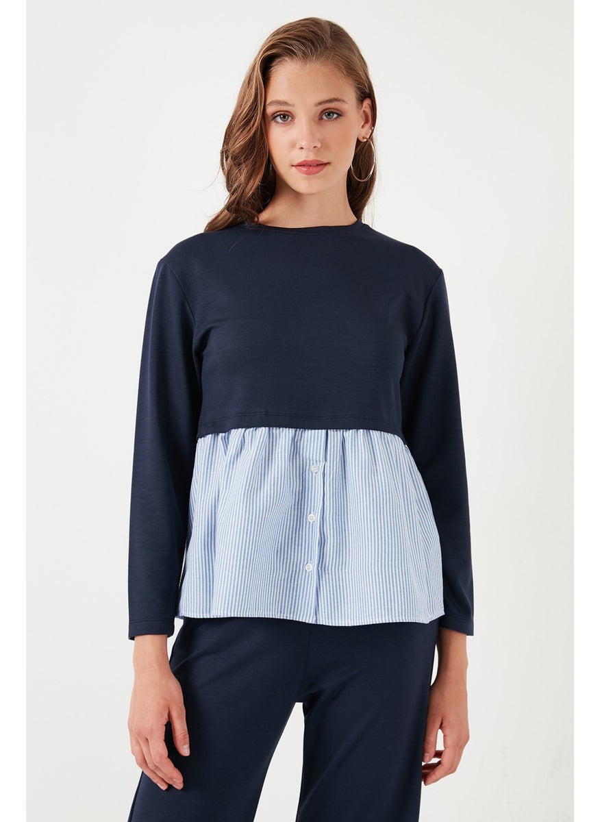 Crew Neck Shirt Oversize Fit Oysho Fabric Sweat Women's Sweat 5865880