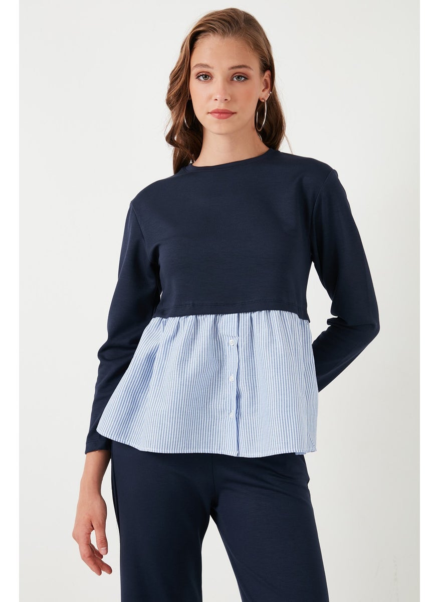 Crew Neck Shirt Oversize Fit Oysho Fabric Sweat Women's Sweat 5865880