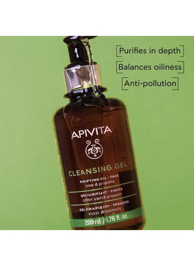APIVITA Purifying Facial Cleanser for Oily to Combination Skin - Deep Cleansing Face Wash It has an anti-pollution effect, mildly antiseptic action, and balances oiliness. 6.76 fl oz. Dermatologically