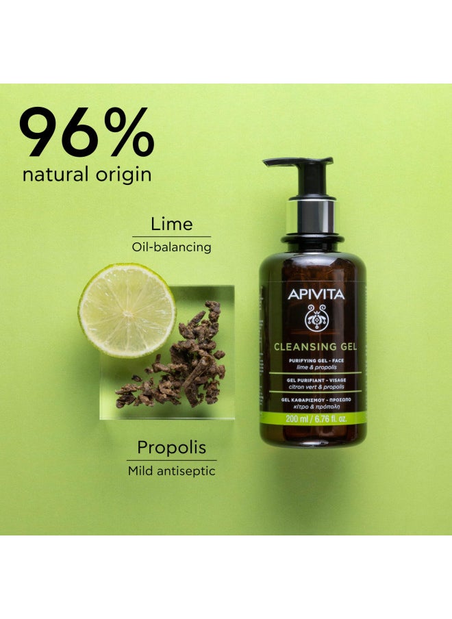 APIVITA Purifying Facial Cleanser for Oily to Combination Skin - Deep Cleansing Face Wash It has an anti-pollution effect, mildly antiseptic action, and balances oiliness. 6.76 fl oz. Dermatologically