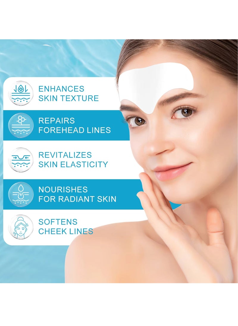 12 Pcs Forehead Wrinkle Patches Forehead Wrinkle Patch with Aloe Vera Collagen Hyaluronic Acid & Vitamin E Smooth Fine Lines & Wrinkles Anti-Wrinkle Forehead Wrinkles Treatment Patch