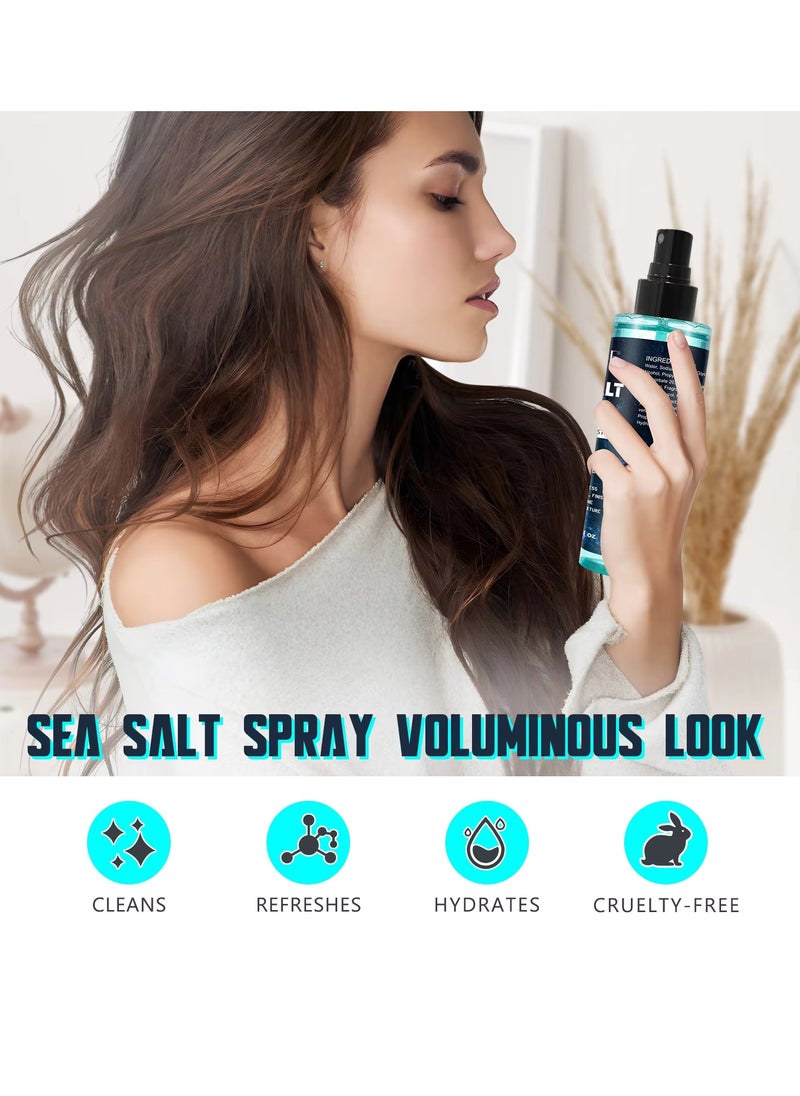 150ml Sea Salt Spray for Hair Men & Women Hair Texturizing & Volumizing Spray Hair Styling for Volume & Thickness Salt Water Spray Beach Wave Spray Increase Natural Hair Shine