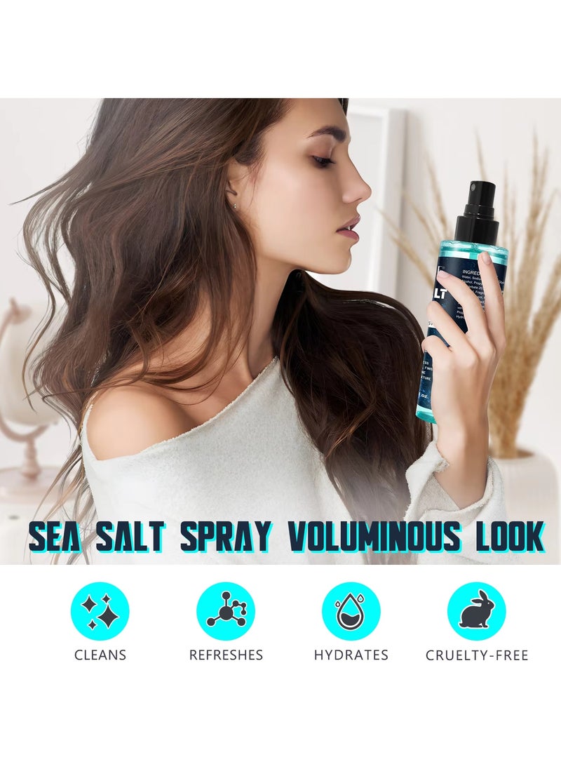 150ml Sea Salt Spray for Hair Men & Women Hair Texturizing & Volumizing Spray Hair Styling for Volume & Thickness Salt Water Spray Beach Wave Spray Increase Natural Hair Shine