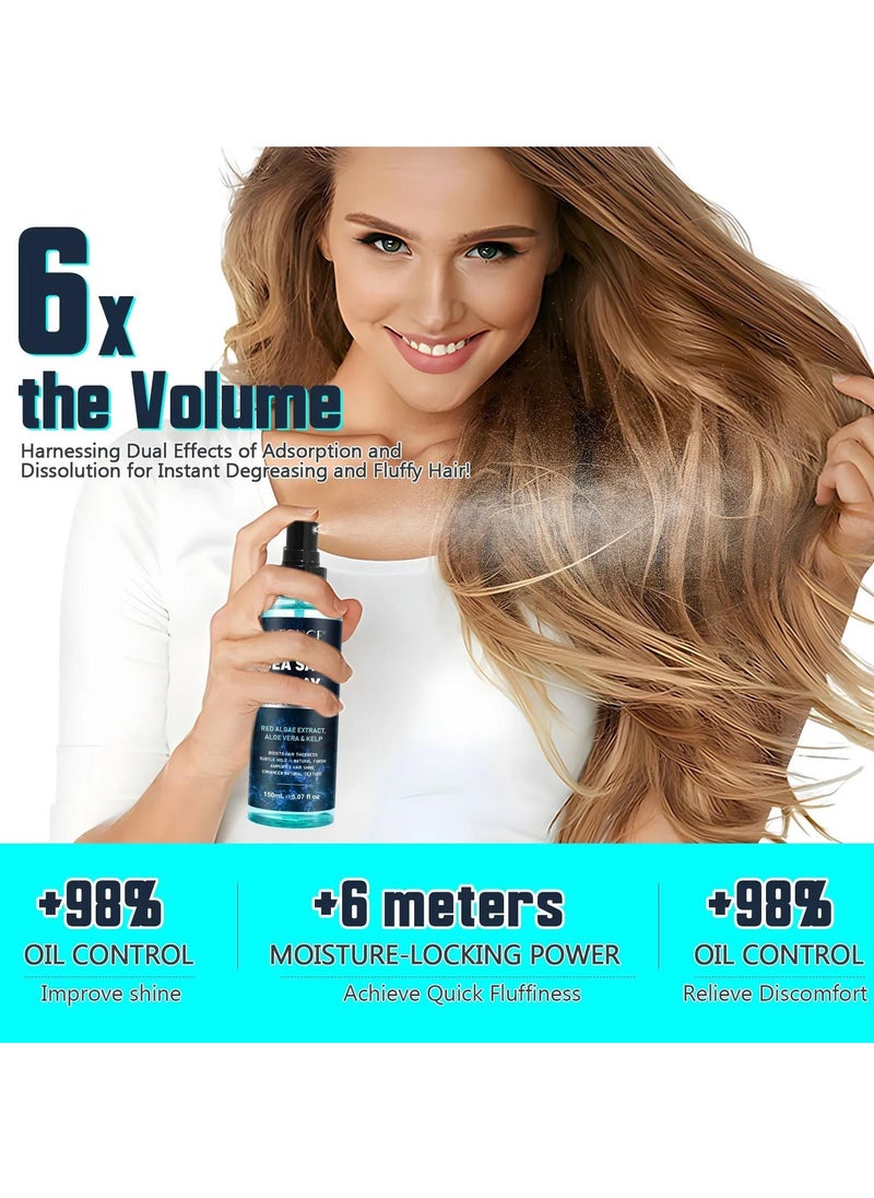 150ml Sea Salt Spray for Hair Men & Women Hair Texturizing & Volumizing Spray Hair Styling for Volume & Thickness Salt Water Spray Beach Wave Spray Increase Natural Hair Shine