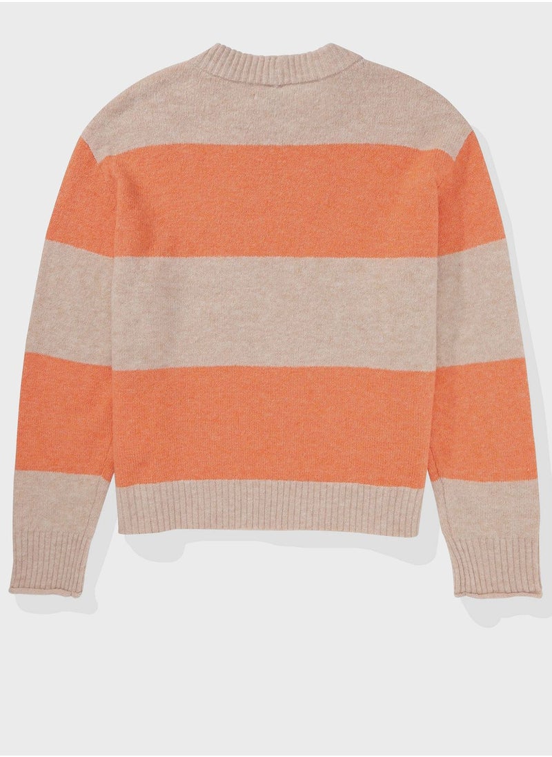 Crew Neck Knitted Sweater