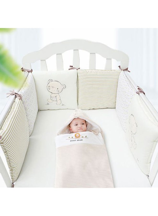 6-Piece Set of High-quality Cotton Baby Crib Cot Bumper Cushion With 100% Polyester Filling