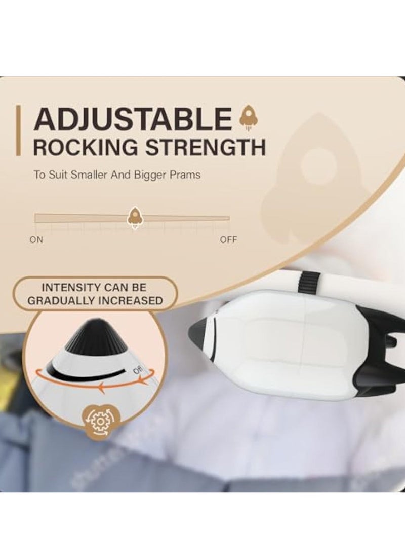 Baby Stroller Rocker Rechargeable, Portable Baby Sleep Aid, Gently Rocks Any Stroller or Buggy, Portable Rocker for Baby, Adjustable Speed, Fits All Pushchairs, Pram, Stroller to Create a Baby Bouncer