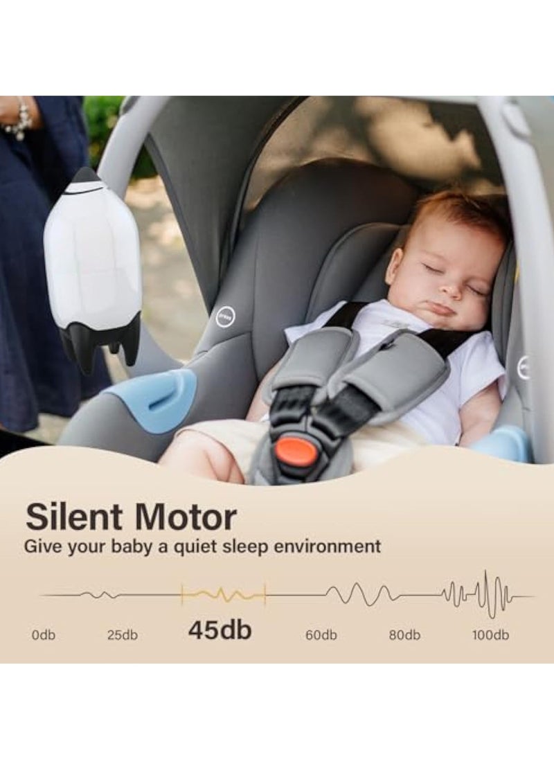 Baby Stroller Rocker Rechargeable, Portable Baby Sleep Aid, Gently Rocks Any Stroller or Buggy, Portable Rocker for Baby, Adjustable Speed, Fits All Pushchairs, Pram, Stroller to Create a Baby Bouncer