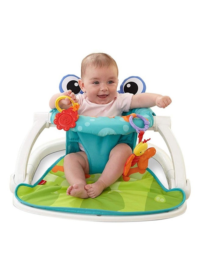 Sit-Me-Up Froggy Design Baby Foldable Floor Seat - Multicolour