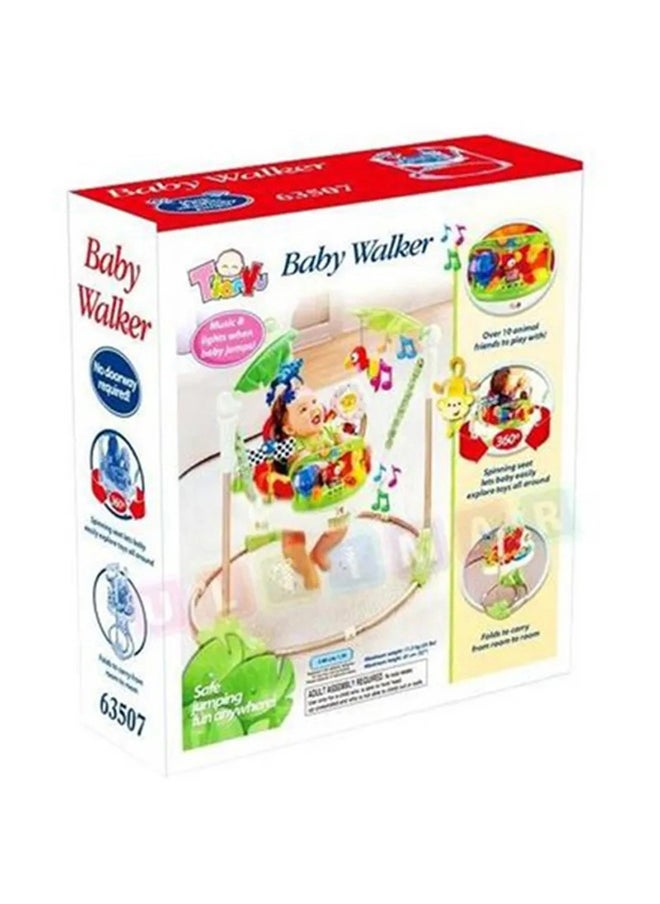 Jumparoo Rainforest Baby Bouncing Jumper Walker With Music And Lights