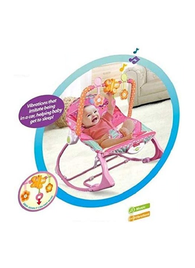 Infant to Toddler Rocker Deep Cradle Seat With Calming Vibrations for Suitable From Birth