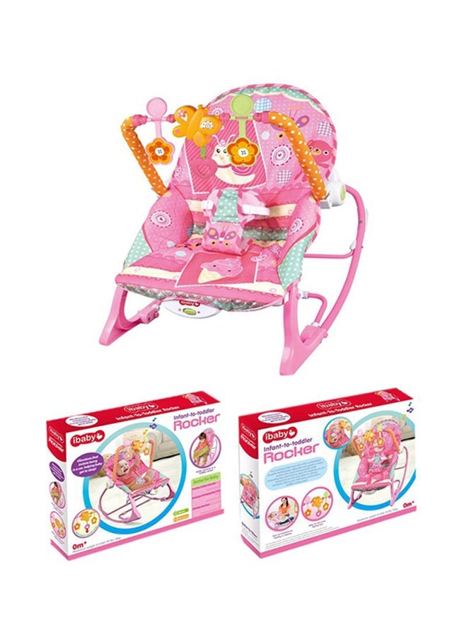 Infant to Toddler Rocker Deep Cradle Seat With Calming Vibrations for Suitable From Birth