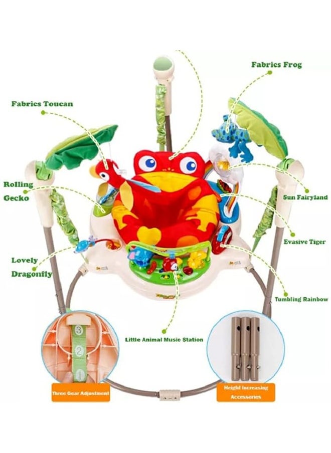 Musical Jumparoo Rainforest Bouncing Jumper Walker Activity Seat For Baby