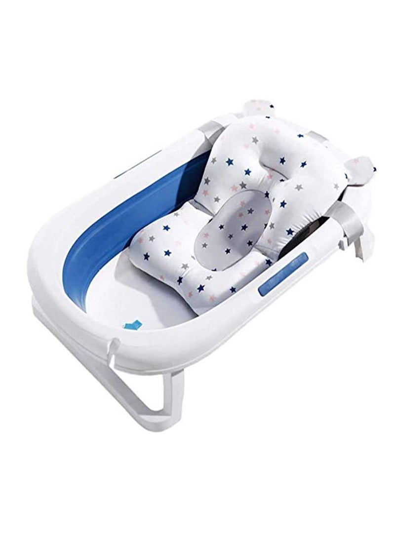 Baby Bath Cushion Pad ONLY, Newborn Bath Bed Adjustable Baby Shower Mat Non-Slip Soft Padded Infant Bathtub Support Foldable Baby Bath Seat Back Pillow Infant Bather Floating Pad, 0-12 M, NO Bathtub