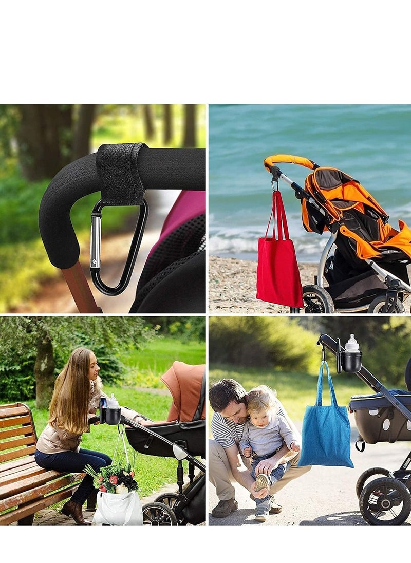 Baby Stroller Cup Holder with Mobile Phone Box 2-in-1 Universal Bottle Water Holder, for Buggy Trolley Walker Bike Wheelchair, Universal Coffee Drink Organizer