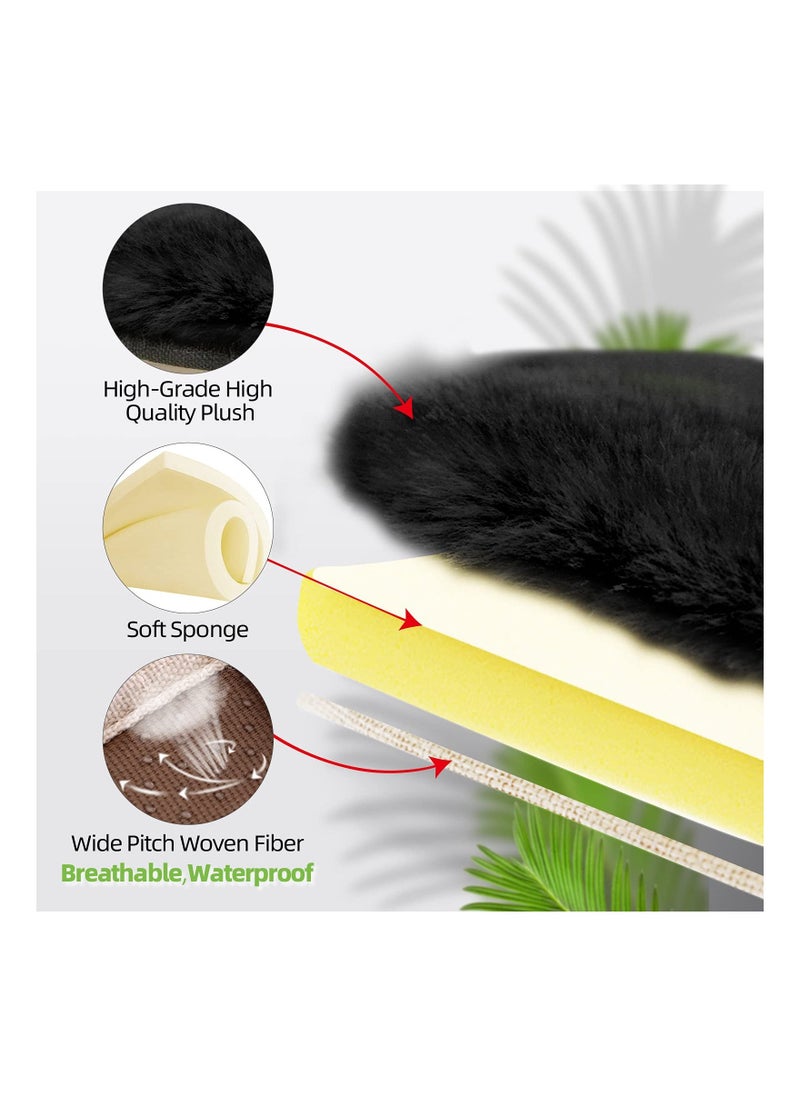 Winter Warm Baby Stroller Cushion (78 x 35cm), Universal Newborn Carriage Cushion Faux Sheepskin Baby Seat Pad Soft Baby Seat Liner Newborn Stroller Cushion Comfortable Winter Cushion for Stroller