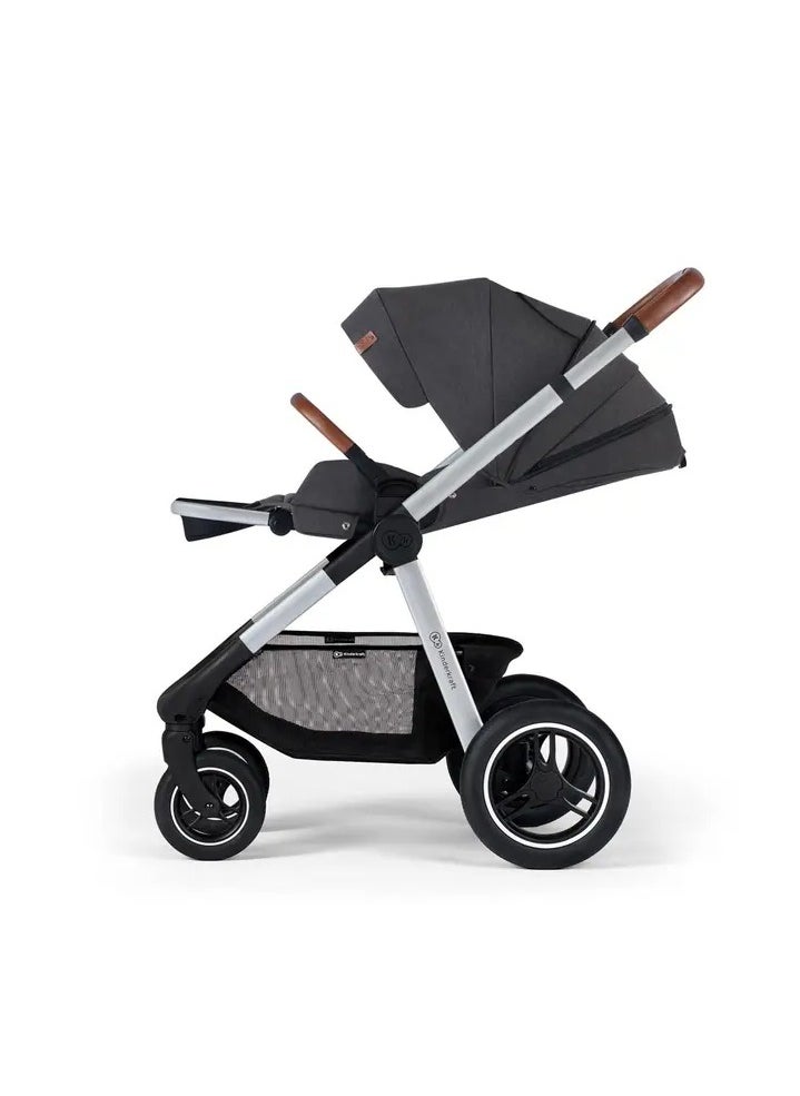 Kinderkraft -Everyday 2-in-1 Travel System - Dark Grey, Silver Frame