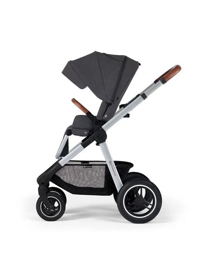 Kinderkraft -Everyday 2-in-1 Travel System - Dark Grey, Silver Frame