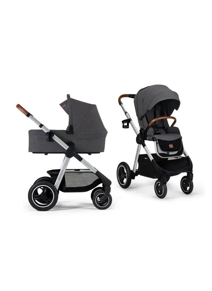 Kinderkraft -Everyday 2-in-1 Travel System - Dark Grey, Silver Frame