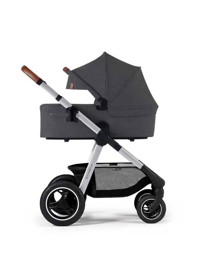 Kinderkraft -Everyday 2-in-1 Travel System - Dark Grey, Silver Frame