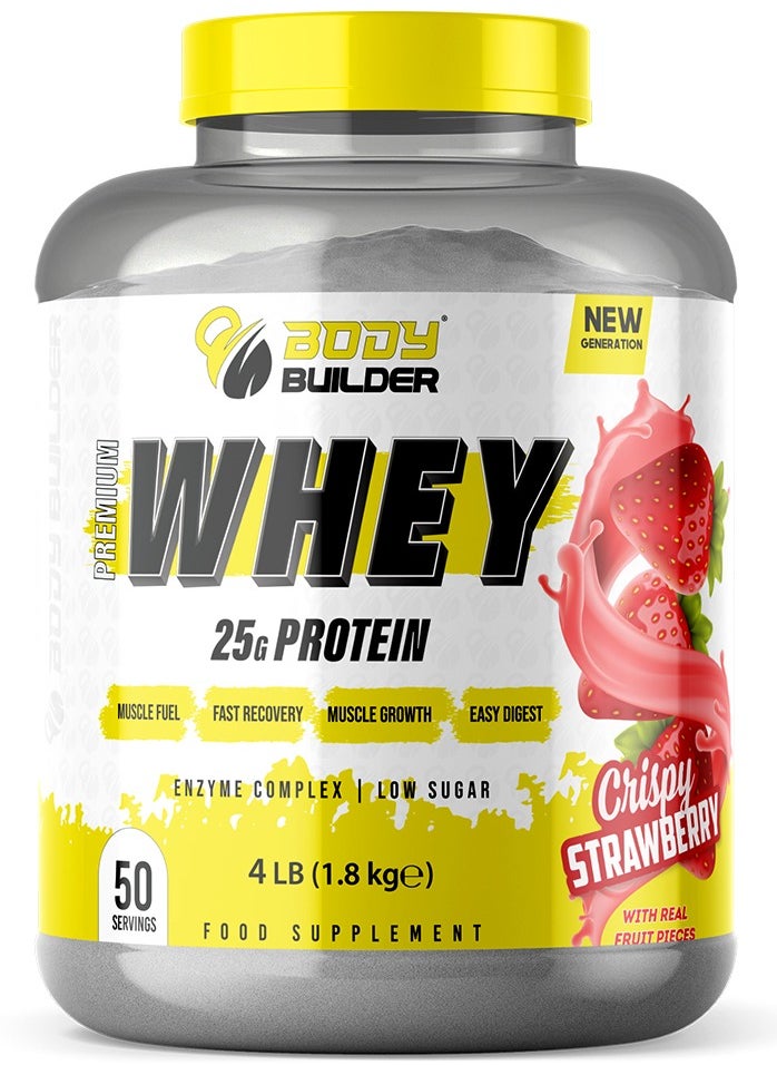 Premium Whey Protein Powder Crispy Strawberry 4 lb