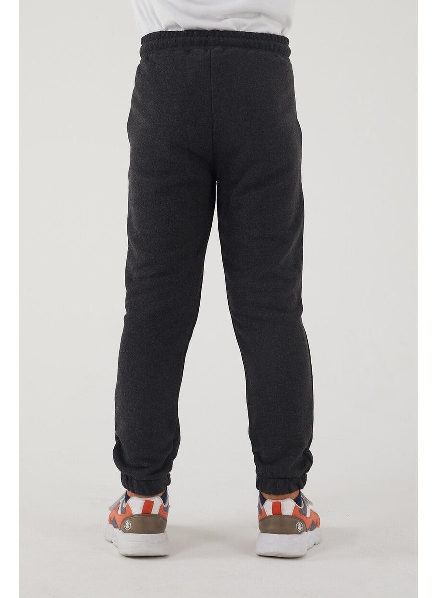 Girls' 3 Thread Pocket Printed Sweatpants with Elastic Waist and Legs