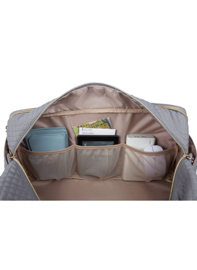 BAGSMART Cyan Weekender Overnight Bag Large Carry-on Bag With Shoe Bag