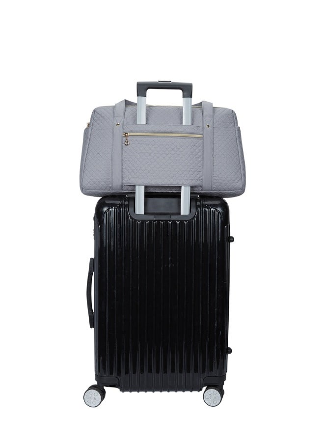 BAGSMART Cyan Weekender Overnight Bag Large Carry-on Bag With Shoe Bag