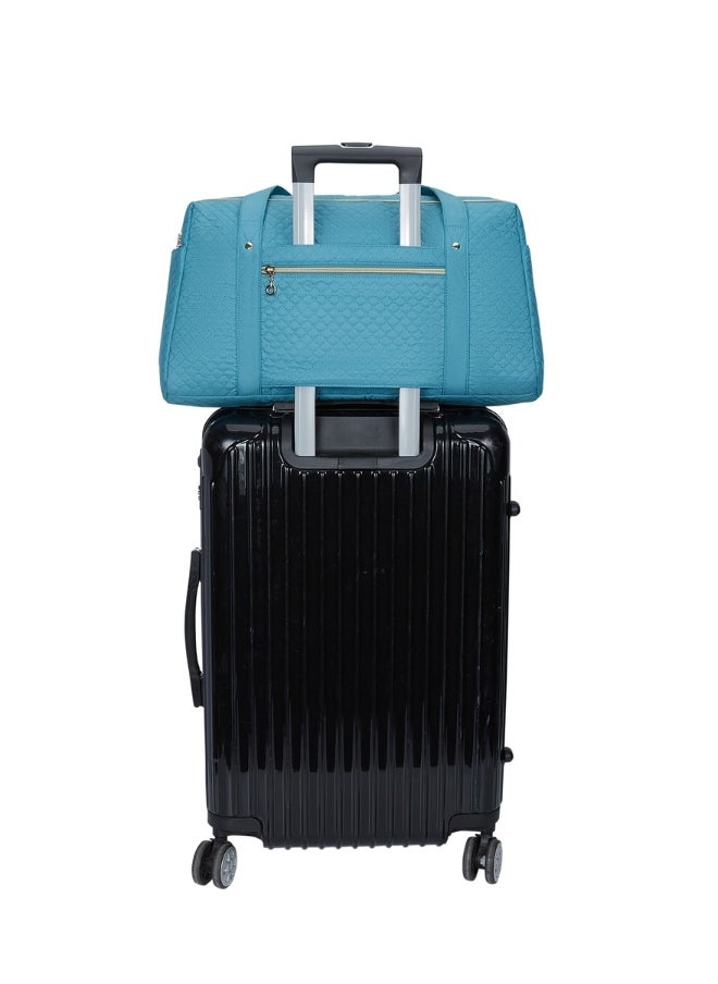 BAGSMART Teal Weekender Overnight Bag Large Carry-on Bag With Shoe Bag