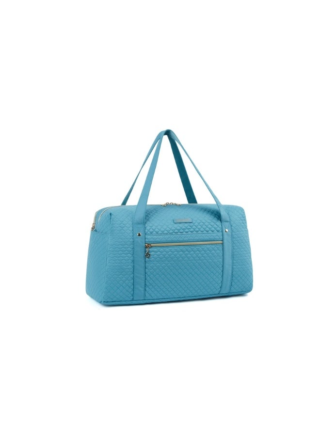BAGSMART Teal Weekender Overnight Bag Large Carry-on Bag With Shoe Bag