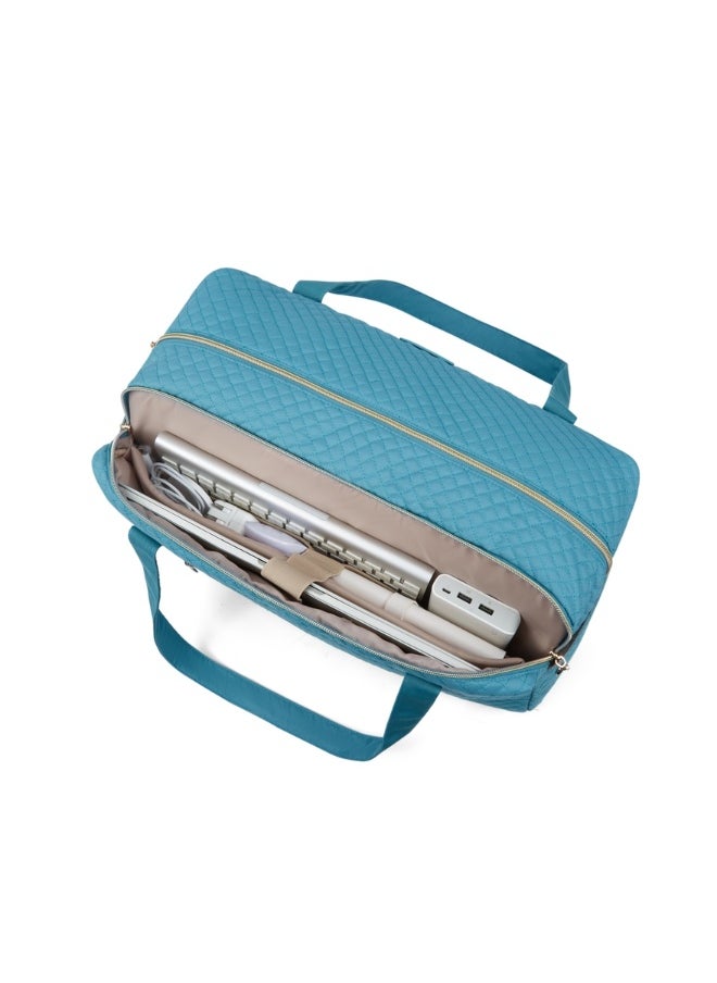 BAGSMART Teal Weekender Overnight Bag Large Carry-on Bag With Shoe Bag